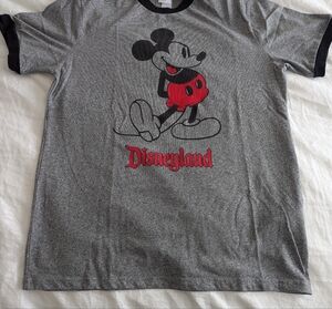 Disney Parks Mickey Mouse Standing Ringer Tee with Black Trim and Red Accents